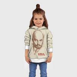 Толстовка-худи детская Ленин, цвет: 3D-белый — фото 2