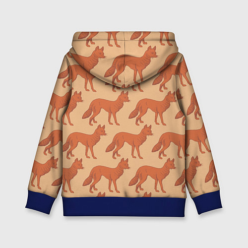 Детская толстовка Лисья стая / 3D-Синий – фото 2