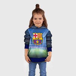 Толстовка-худи детская FC Barcelona, цвет: 3D-синий — фото 2