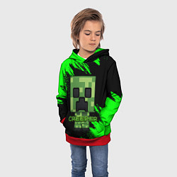 Толстовка-худи детская MINECRAFT CREEPER, цвет: 3D-красный — фото 2