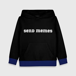 Толстовка-худи детская Send Memes, цвет: 3D-синий