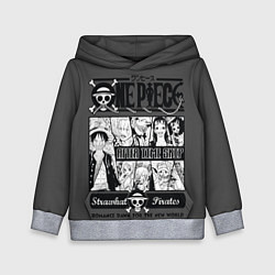 Толстовка-худи детская One Piece, цвет: 3D-меланж