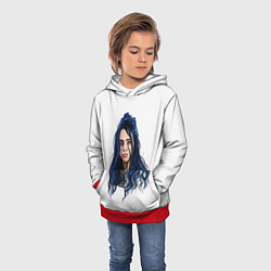 Толстовка-худи детская BILLIE EILISH, цвет: 3D-красный — фото 2