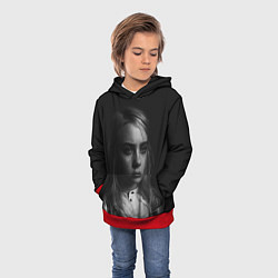 Толстовка-худи детская BILLIE EILISH, цвет: 3D-красный — фото 2