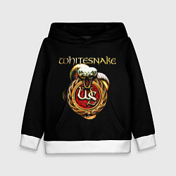 Толстовка-худи детская Whitesnake, цвет: 3D-белый