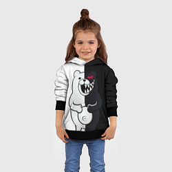 Толстовка-худи детская MONOKUMA, цвет: 3D-черный — фото 2