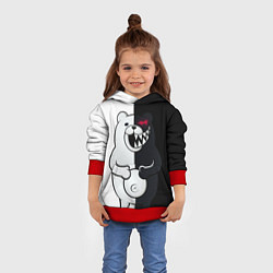 Толстовка-худи детская MONOKUMA, цвет: 3D-красный — фото 2