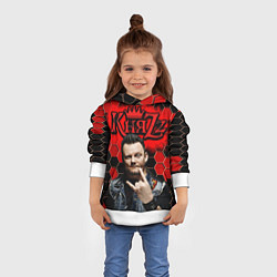 Толстовка-худи детская Князь, цвет: 3D-белый — фото 2