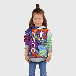 Толстовка-худи детская CS GO HYPERBEAST, цвет: 3D-меланж — фото 2