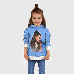 Толстовка-худи детская Ariana Grande Ариана Гранде, цвет: 3D-белый — фото 2