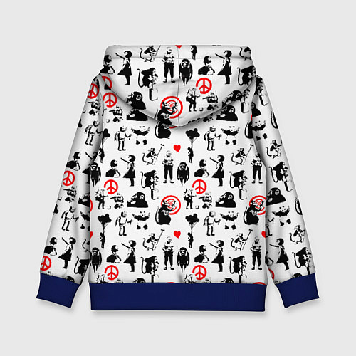 Детская толстовка Banksy / 3D-Синий – фото 2
