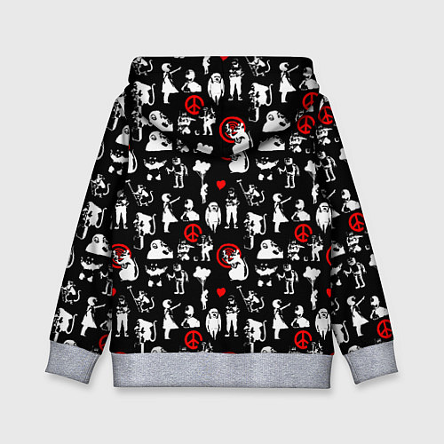 Детская толстовка Banksy / 3D-Меланж – фото 2