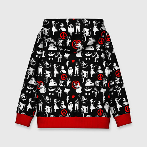 Детская толстовка Banksy / 3D-Красный – фото 2