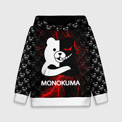 Толстовка-худи детская MONOKUMA, цвет: 3D-белый
