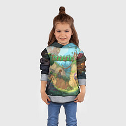 Толстовка-худи детская Terraria, цвет: 3D-меланж — фото 2