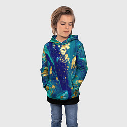 Толстовка-худи детская Краски, цвет: 3D-черный — фото 2