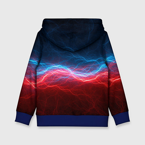Детская толстовка Огонь и лёд / 3D-Синий – фото 2
