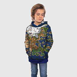Толстовка-худи детская HEROES 3 КАРТА, цвет: 3D-синий — фото 2