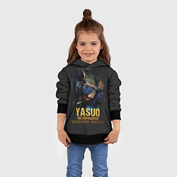 Толстовка-худи детская Yasuo, цвет: 3D-черный — фото 2