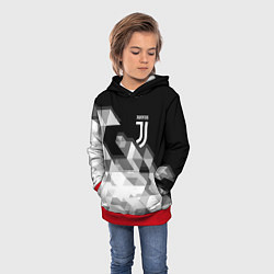 Толстовка-худи детская JUVENTUS, цвет: 3D-красный — фото 2