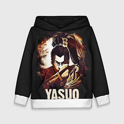 Толстовка-худи детская Yasuo, цвет: 3D-белый