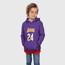 Толстовка-худи детская Los Angeles Lakers Kobe Brya, цвет: 3D-красный — фото 2