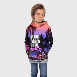 Толстовка-худи детская Grand Theft Auto Vice City, цвет: 3D-меланж — фото 2