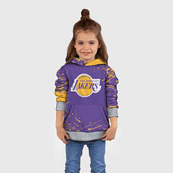 Толстовка-худи детская LA LAKERS, цвет: 3D-меланж — фото 2