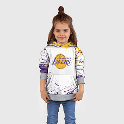 Толстовка-худи детская LA LAKERS, цвет: 3D-меланж — фото 2