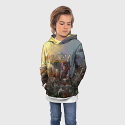 Толстовка-худи детская Heroes of Might and Magic, цвет: 3D-белый — фото 2