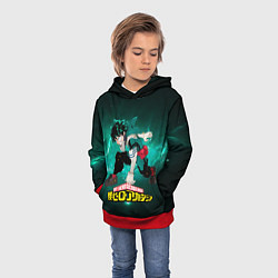 Толстовка-худи детская Изуку Мидория, цвет: 3D-красный — фото 2
