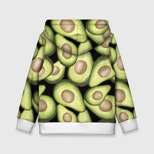 Детская толстовка Avocado background / 3D-Белый – фото 2