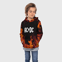 Толстовка-худи детская AC DC, цвет: 3D-меланж — фото 2
