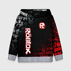 Толстовка-худи детская ROBLOX, цвет: 3D-меланж
