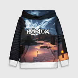 Толстовка-худи детская ROBLOX, цвет: 3D-белый