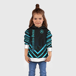 Толстовка-худи детская Mercedes-Benz, цвет: 3D-белый — фото 2