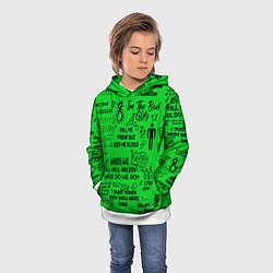 Толстовка-худи детская GREEN BILLIE EILISH, цвет: 3D-белый — фото 2