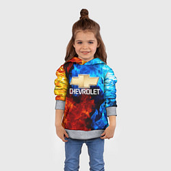Толстовка-худи детская CHEVROLET, цвет: 3D-меланж — фото 2