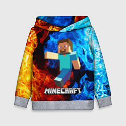 Толстовка-худи детская MINECRAFT, цвет: 3D-меланж