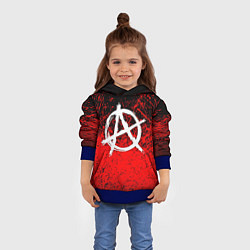 Толстовка-худи детская АНАРХИЯ, цвет: 3D-синий — фото 2