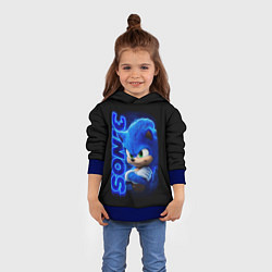Толстовка-худи детская SONIC, цвет: 3D-синий — фото 2