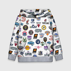 Толстовка-худи детская NBA Pattern, цвет: 3D-меланж