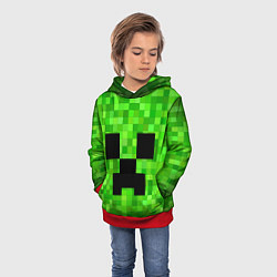 Толстовка-худи детская MINECRAFT, цвет: 3D-красный — фото 2