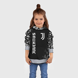 Толстовка-худи детская JUVENTUS, цвет: 3D-меланж — фото 2