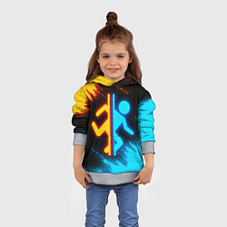 Толстовка-худи детская PORTAL, цвет: 3D-меланж — фото 2