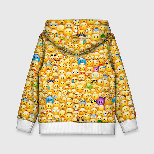 Детская толстовка Смайлики Emoji / 3D-Белый – фото 2