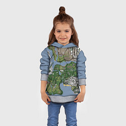 Толстовка-худи детская San andreas, цвет: 3D-меланж — фото 2
