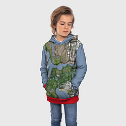 Толстовка-худи детская San andreas, цвет: 3D-красный — фото 2