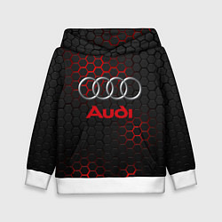 Толстовка-худи детская AUDI, цвет: 3D-белый