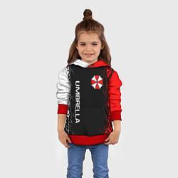 Толстовка-худи детская RESIDENT EVIL UMBRELLA, цвет: 3D-красный — фото 2